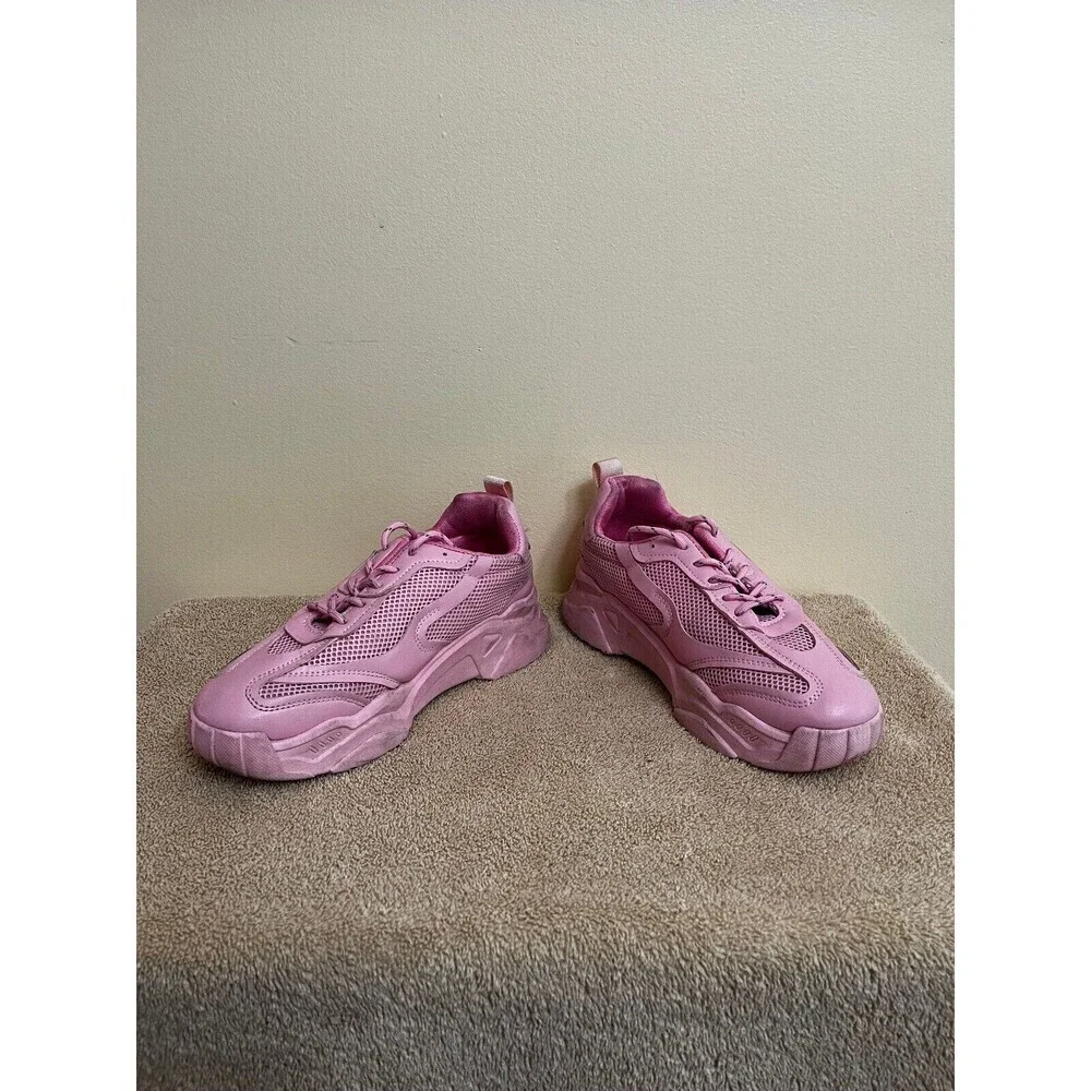Digital Detail Women's Lace-up Shoes White/Pink Chunky Size 8.5 - Picture 2 of 5
